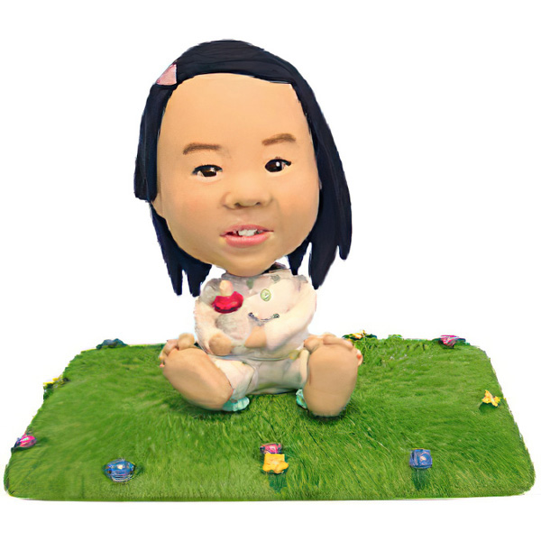 Baby With Feeding Bottle Bobblehead Doll