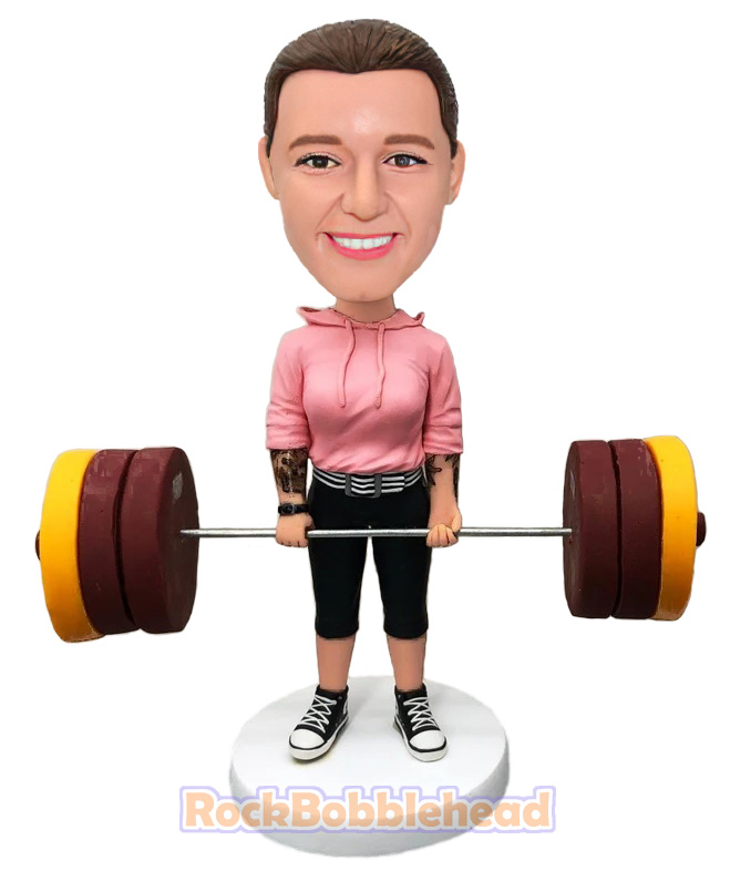 Female Weightlifting Custom Bobblehead