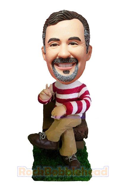 Relax Man Chair ON Grass Custom Bobble Head