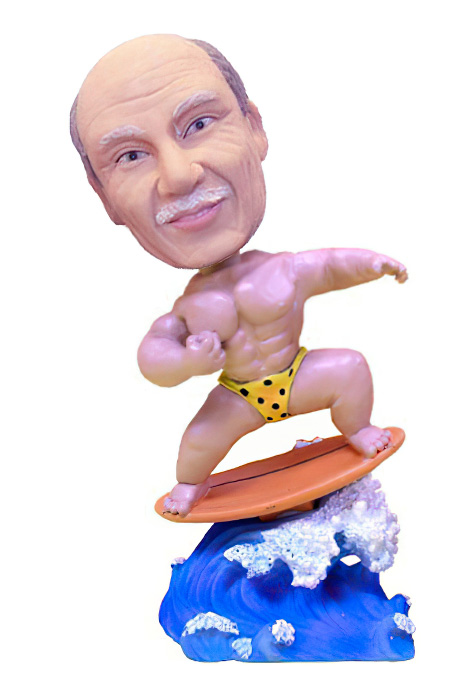 Surfer Man Surfing Custom Bobblehead