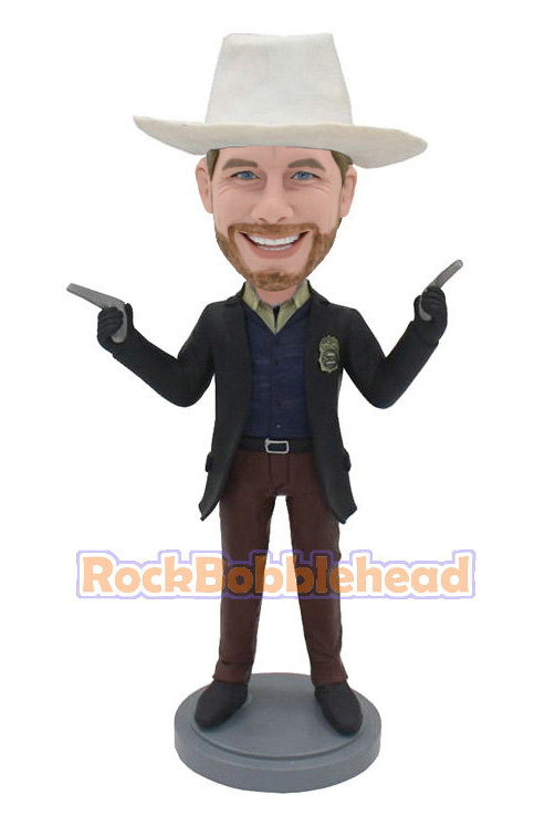 Zorro Custom Bobblehead Holds Double Gun